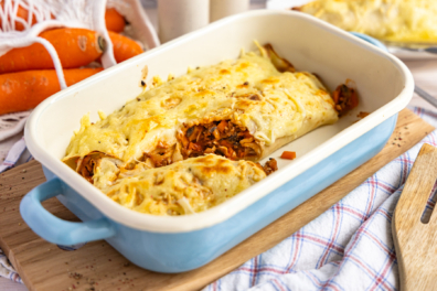 Überbackene Pfannkuchen mit Hackfleisch & Käse