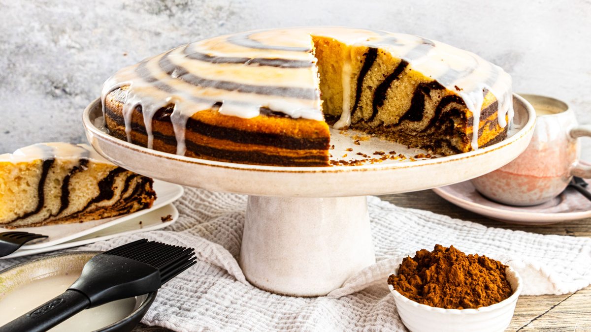Veganer Zebrakuchen: einfach & soo saftig