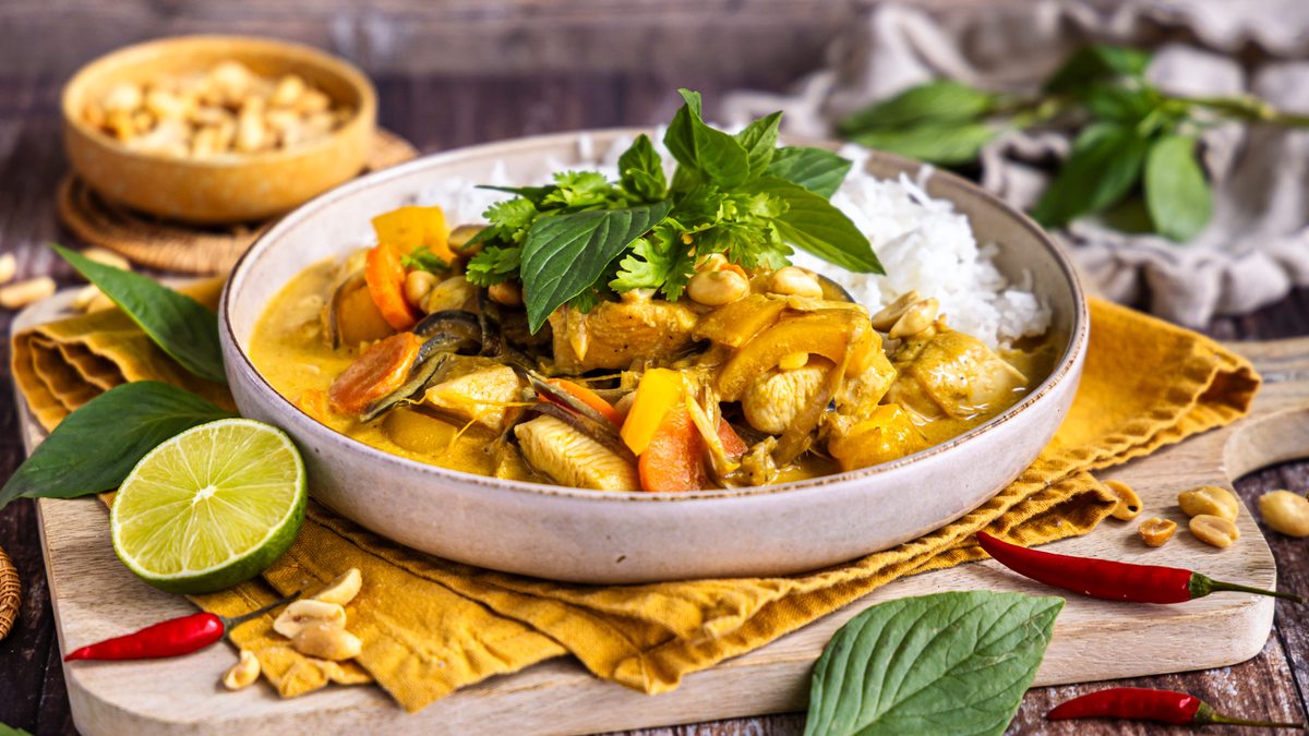Gelbes Thai Curry mit Hähnchen: Original-Rezept