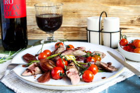 Lammfilet mit Rotweinschalotten