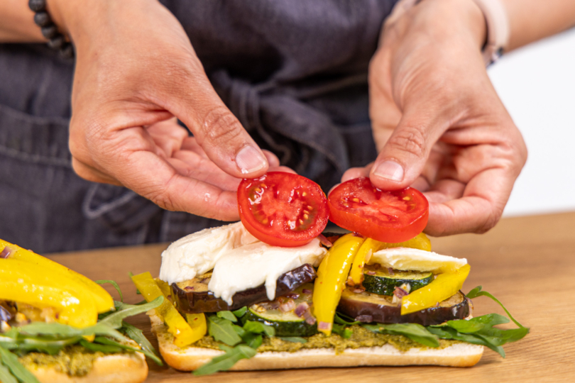 Focaccia-Sandwich belegen