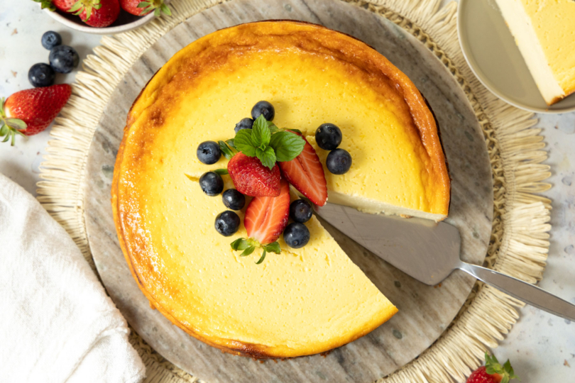 Low Carb Protein-Käsekuchen mit Magerquark