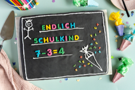 Schultafel-Kuchen: Blechkuchen für den Schulanfang