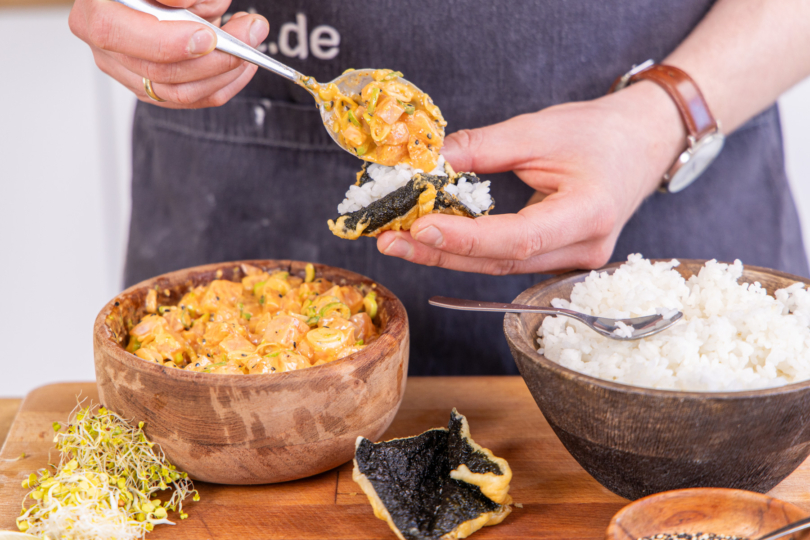 Sushi Tacos füllen