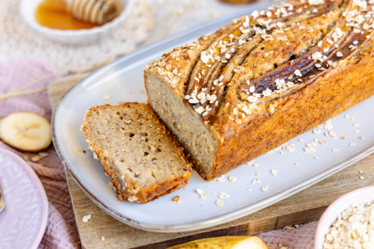 Bananenbrot mit Haferflocken