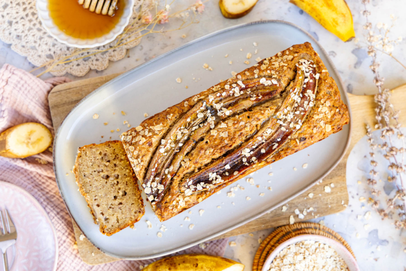 Bananenbrot mit Haferflocken