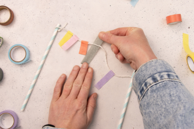 Washi-Tape ankleben