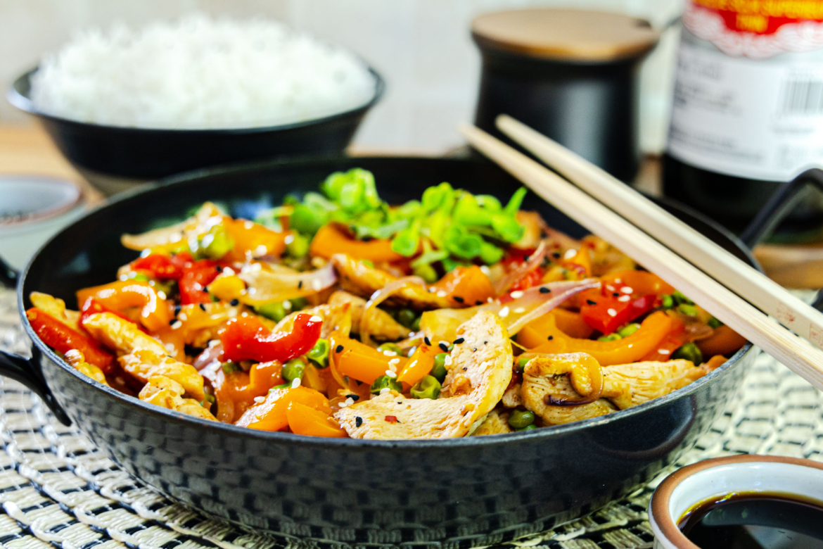 Chinesische Hähnchenpfanne