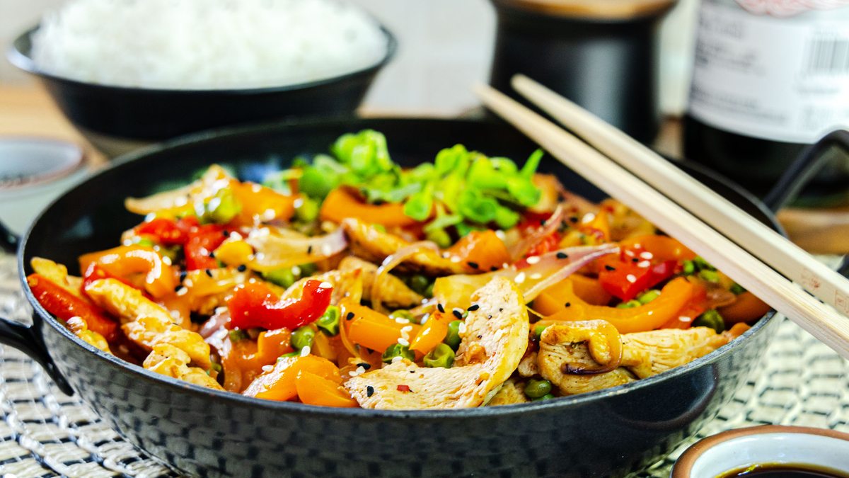 Chinesische Hähnchenpfanne