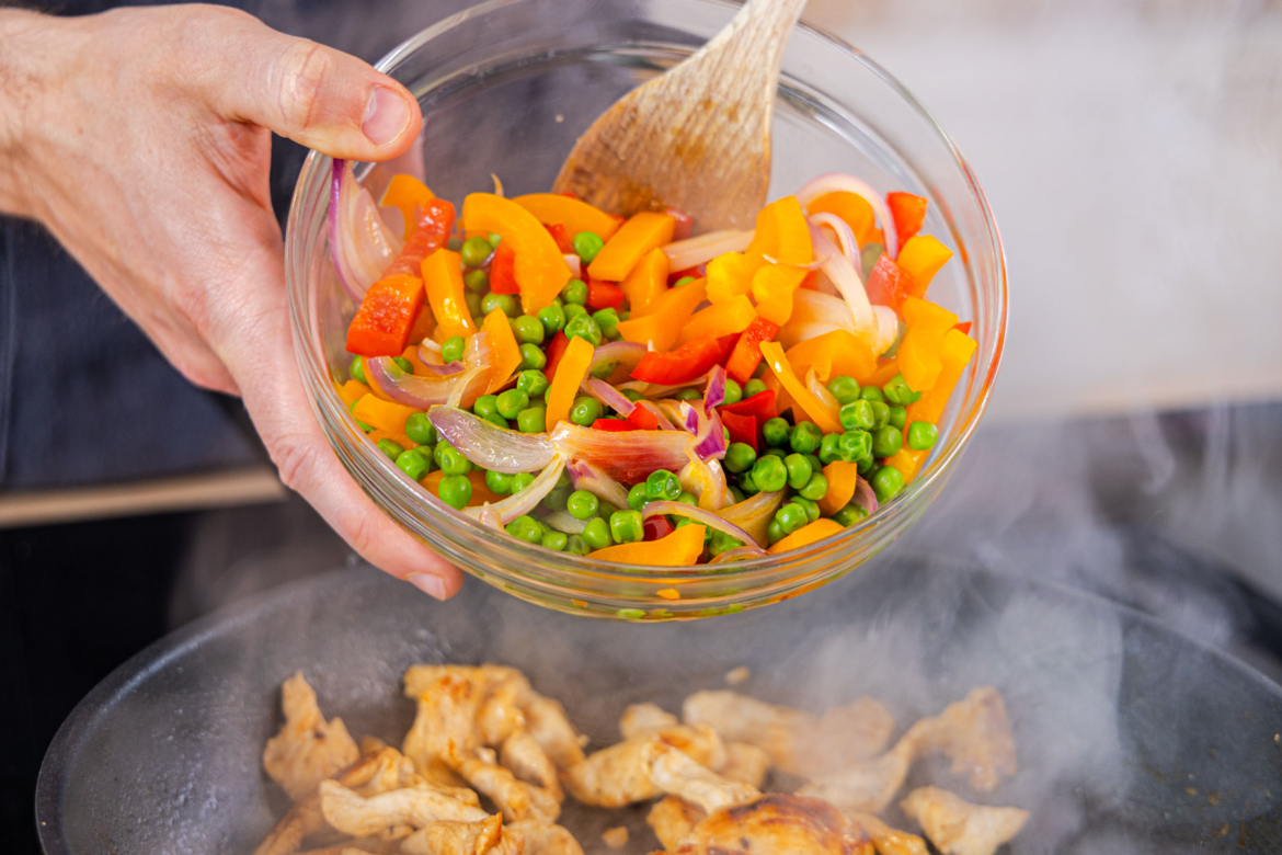 Chinesische Hähnchenpfanne