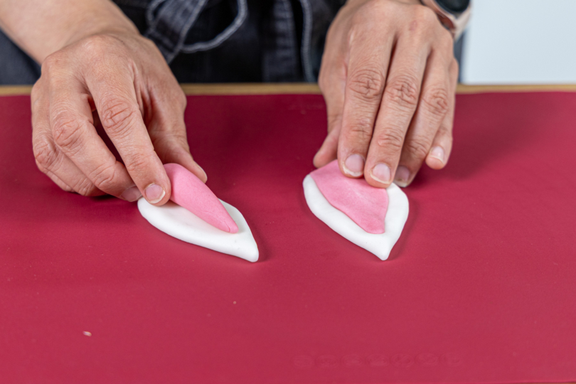 Einhorn Ohren aus Fondant formen