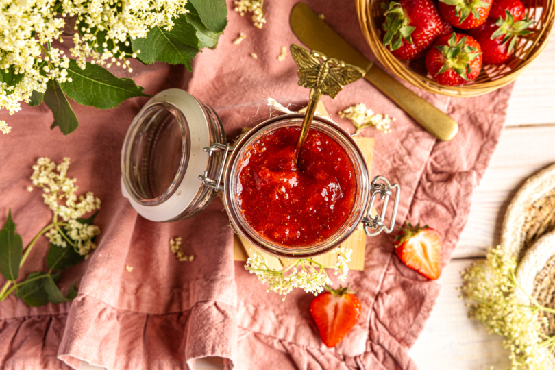 Erdbeer-Holunder Marmelade