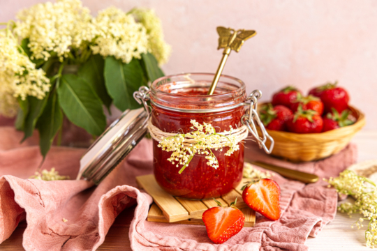 Erdbeer-Holunder Marmelade