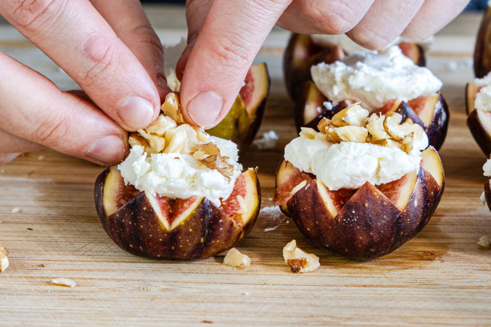 Feigen mit Ziegenkäse