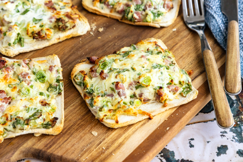 Flammkuchen-Toast aus dem Aifryer