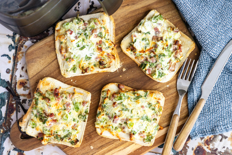 Flammkuchen-Toast aus dem Aifryer