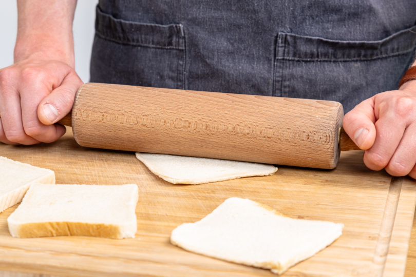 Toastscheibe platt rollen