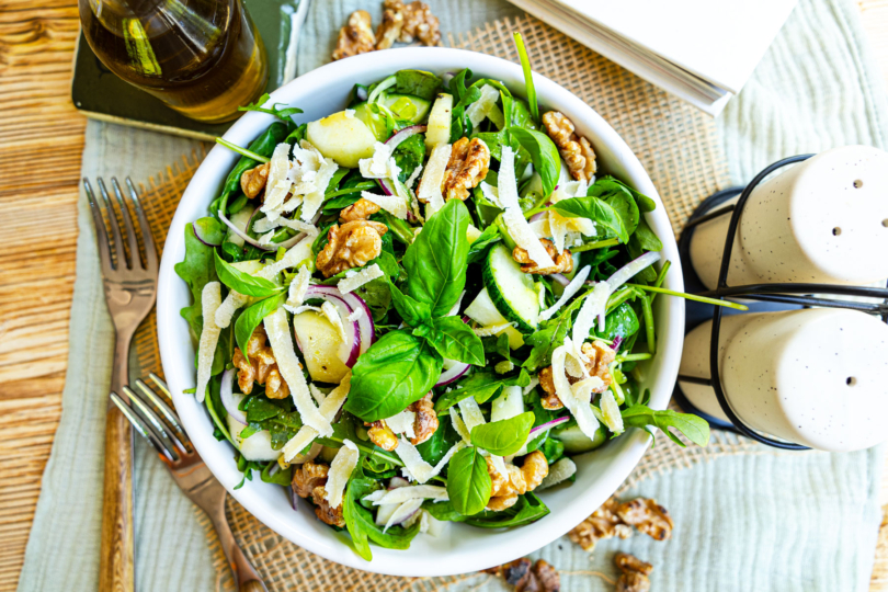 Grüner Salat mit Pfiff