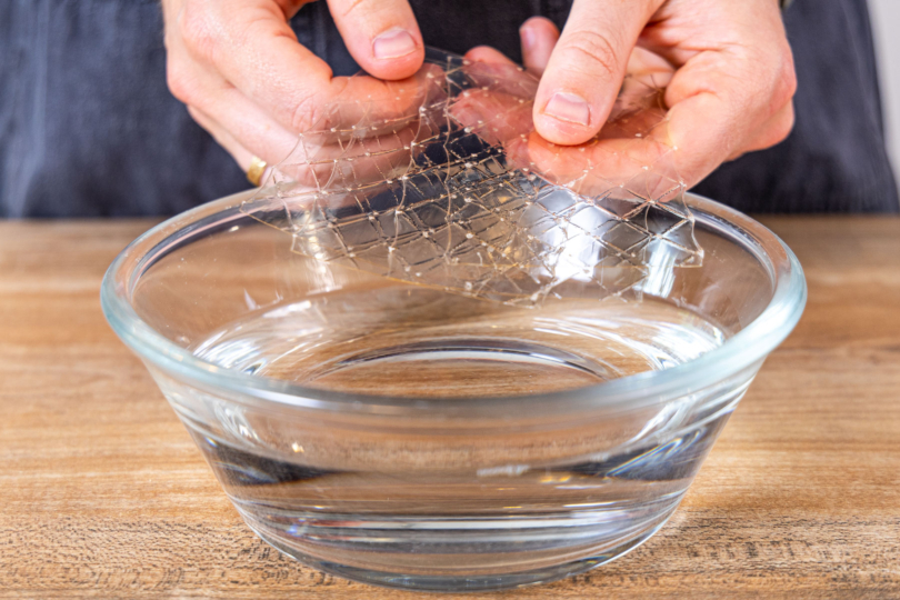 Blattgelatine einweichen