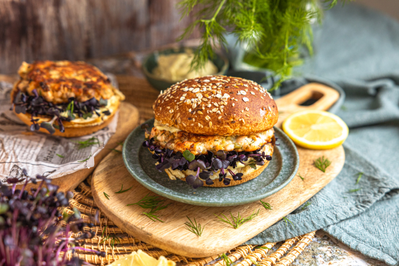 Lachs-Burger: einfach, saftig & lecker
