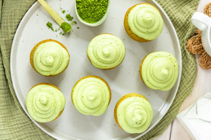 Matcha Cupcakes von oben