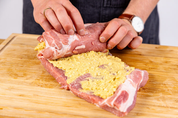 Fleisch aufrollen