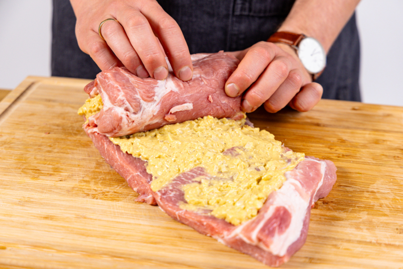 Fleisch aufrollen