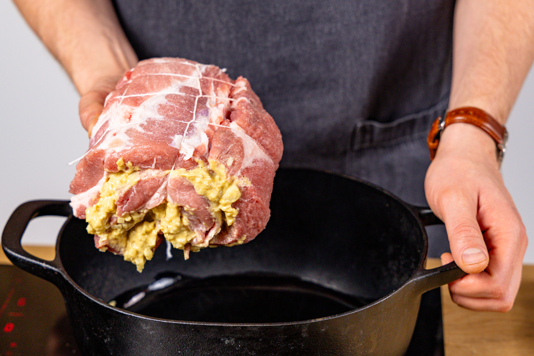schweinerollbraten im römertopf ohne anbraten