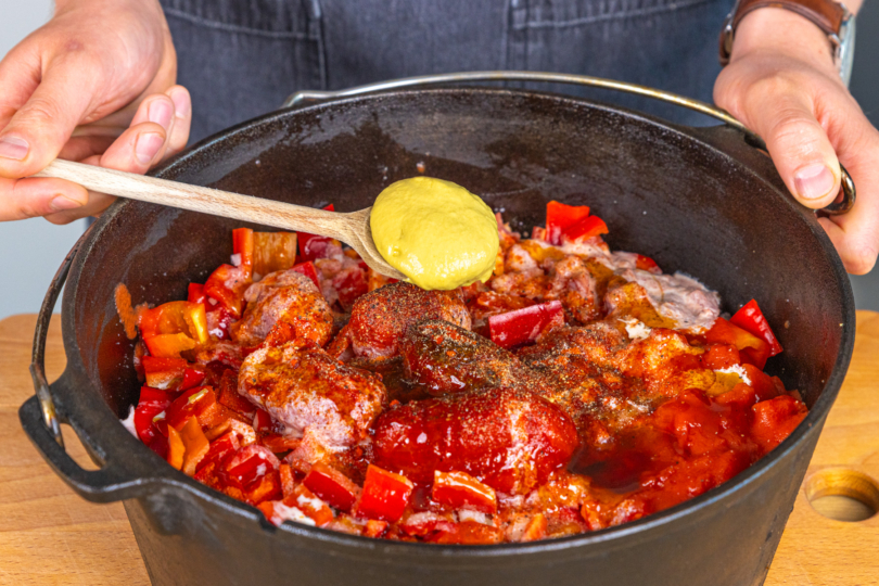 Senf dazugeben
