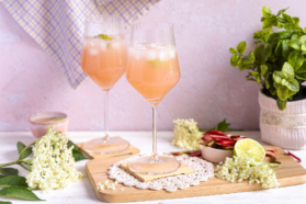 Rhabarber-Holunder-Spritz