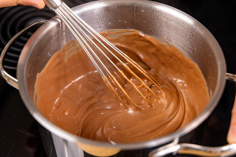 fertig gekochter Schokoladenpudding