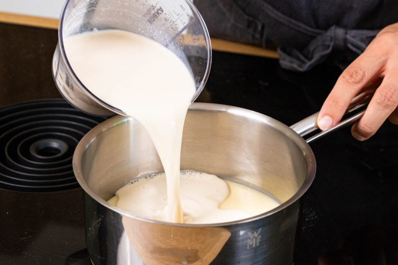 Milch-Tränke erwärmen