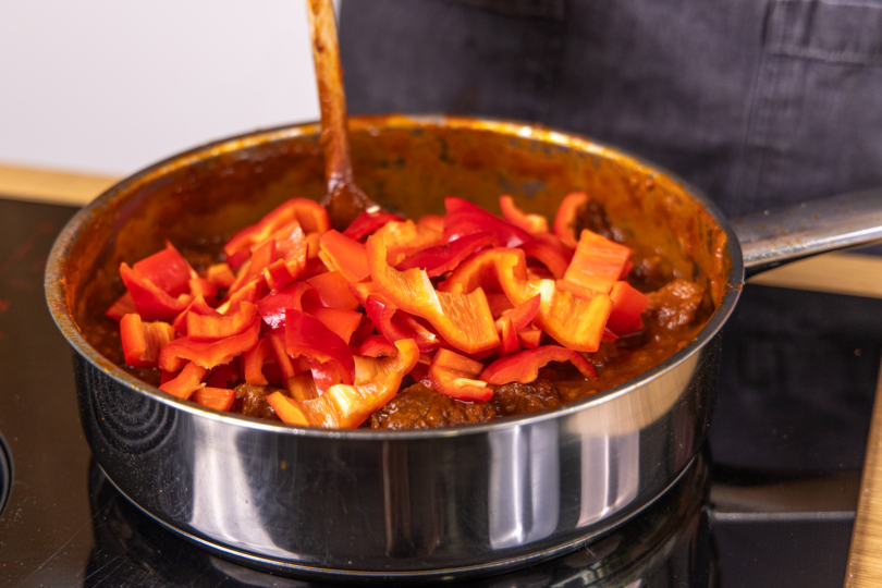 Paprika dazugeben