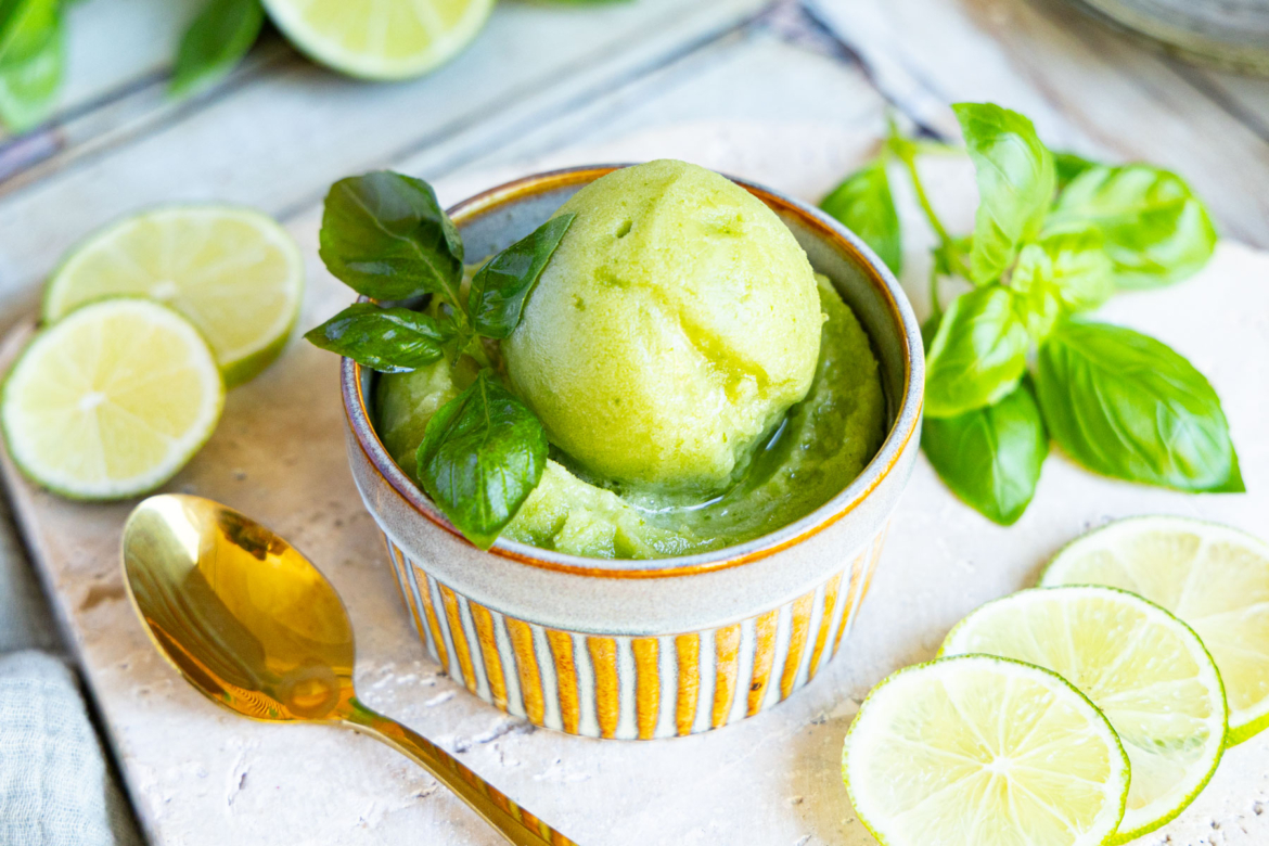Basilikum Sorbet