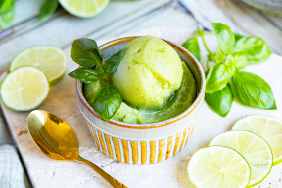 Basilikum Sorbet