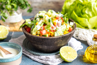Blattsalat mit Joghurtdressing