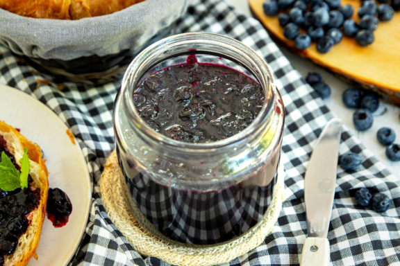 Blaubeermarmelade selber machen Glas