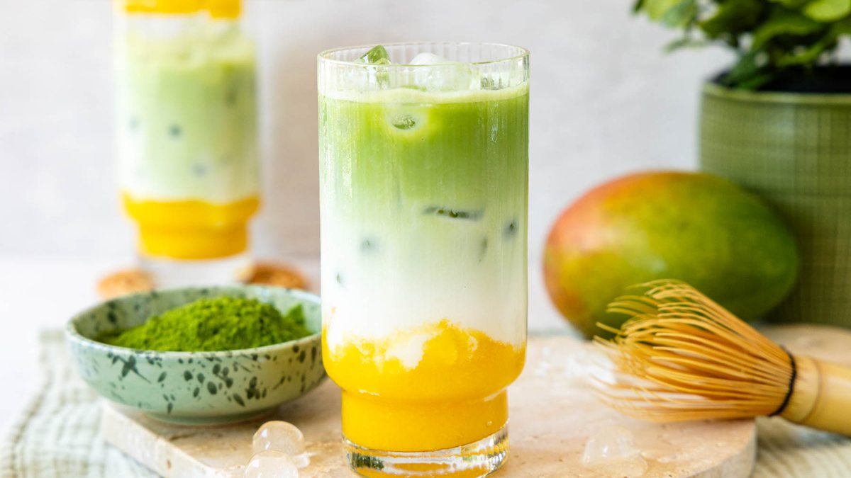 Iced Mango Matcha Latte