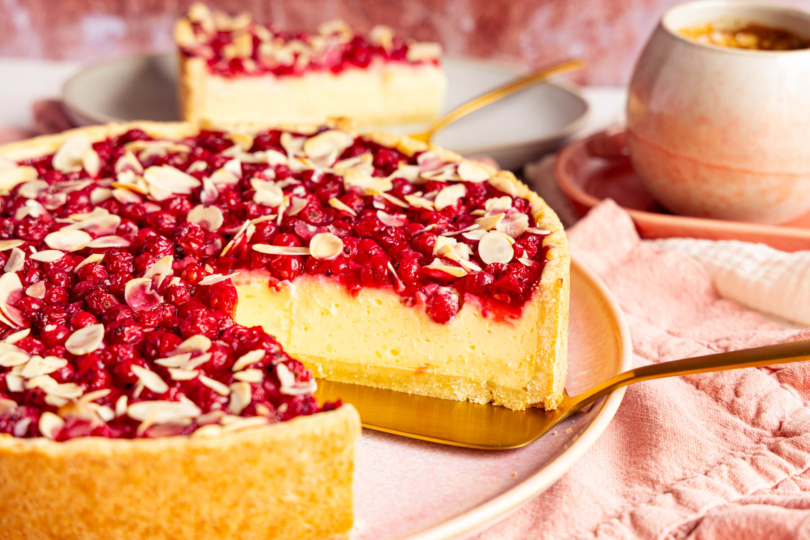 Johannisbeerkuchen mit Pudding