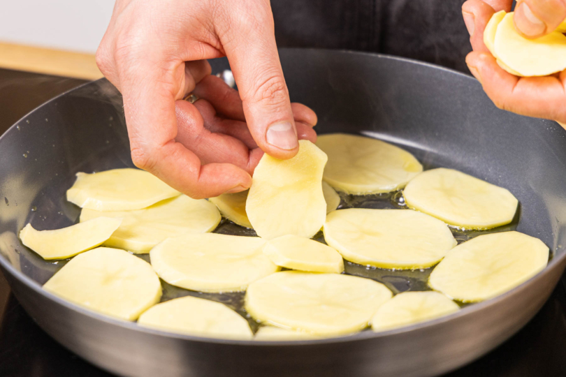 Kartoffelscheiben anbraten