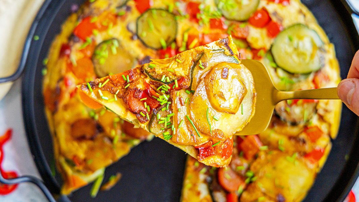 Kartoffel-Gemüse-Frittata: das einfache Rezept