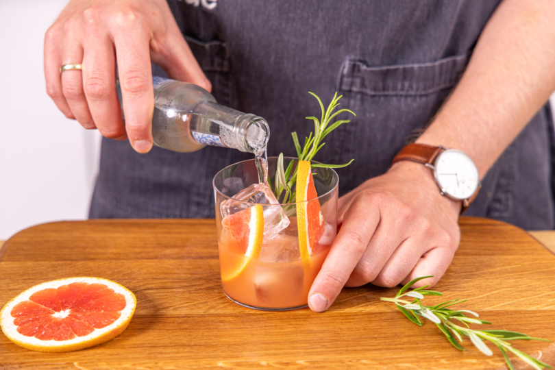 Alles mit Tonic auffüllen