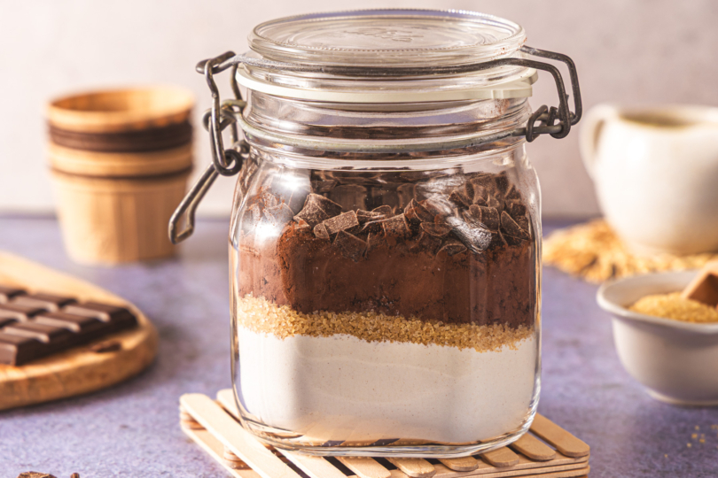 Muffin-Backmischung im Glas