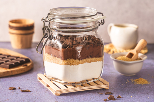 Muffin-Backmischung im Glas