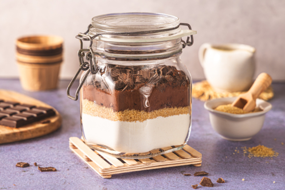 Muffin-Backmischung im Glas