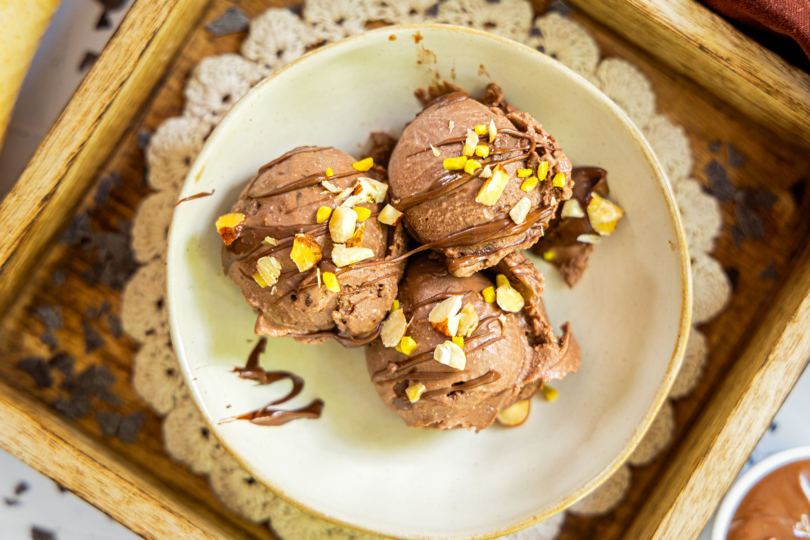 Nutella Eis selber machen topdown