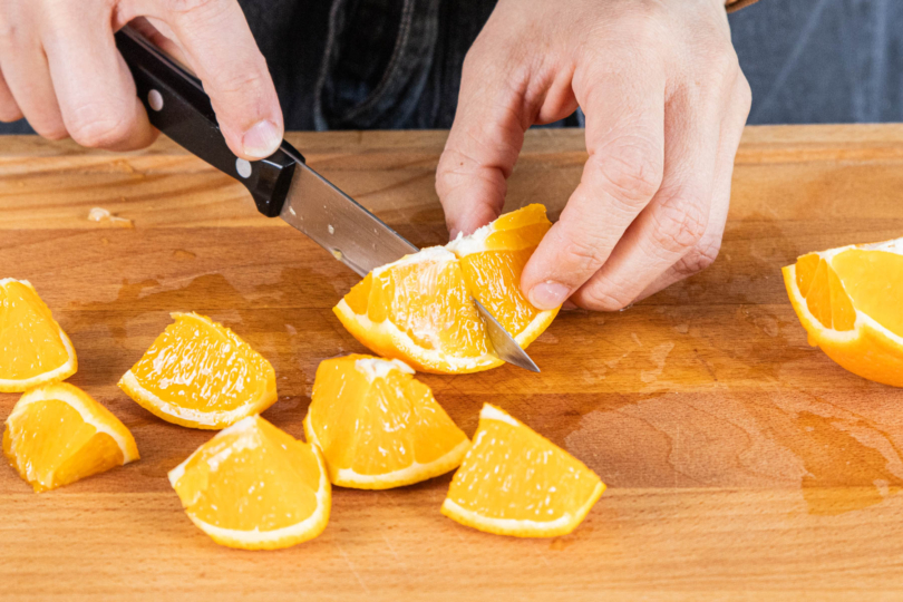 Orangen schneiden