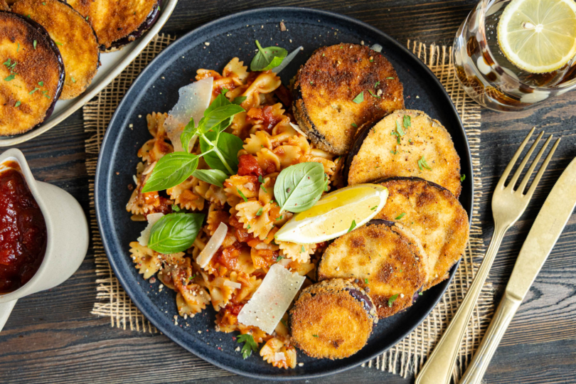 Panierte Aubergine: knusprig & einfach