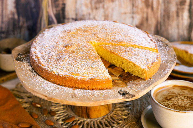 Schneller Kuchen mit gemahlenen Mandeln