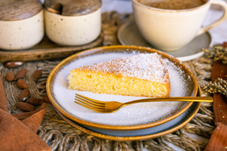 Schneller Kuchen mit gemahlenen Mandeln